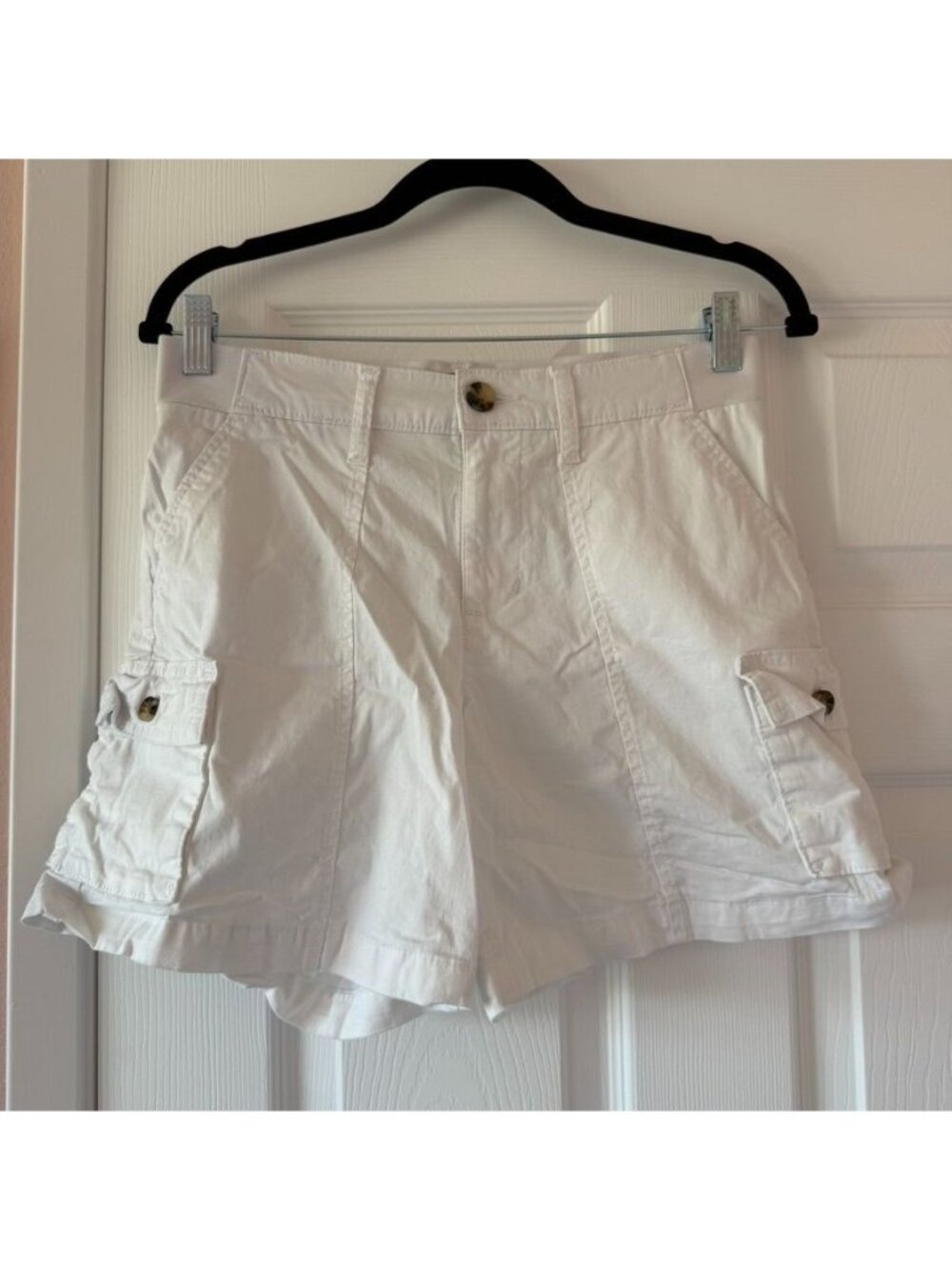 Lee Soft Cotton Casual White Cargo Shorts Size Medium